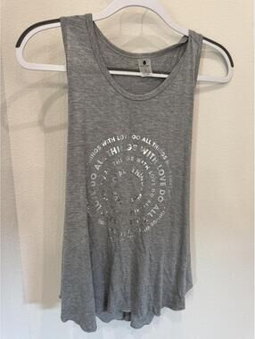 Spiritual Gangster Gray Sleeveless Tank Top Size Large